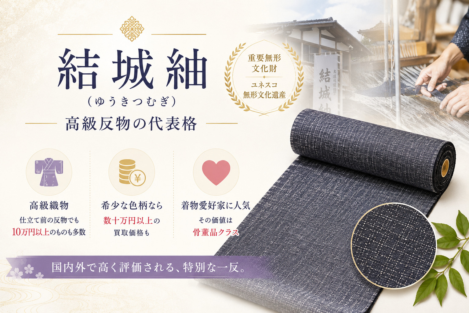 結城紬の買取相場は?